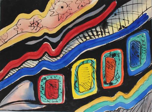 abstract. 1975. Watercolor 22x28